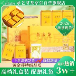 承艺 黄金芽茶叶绿茶2026新茶春茶安吉白茶特级礼盒装200克