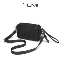 TUMI 男士斜挎包通勤休闲男士单肩包 黑色皮质