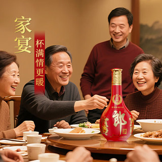 郎酒 红花郎15 53度酱香型白酒 500mL*2瓶 礼盒装