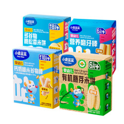 小鹿蓝蓝 婴幼儿钙奶谷物棒泡芙棒磨牙儿童零食11种饼/166g