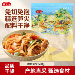 燕之坊 脆嫩笋尖500g 免泡发嫩笋尖笋丝竹笋干煲汤干货炒菜凉拌火锅食材