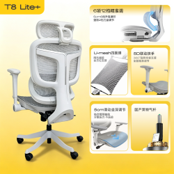 座易 T8人体工学椅 灰色 电脑椅