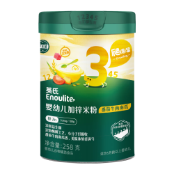 英氏 会员）婴幼儿米粉番茄牛肉加锌营养米粉宝宝米糊3阶258g10月+