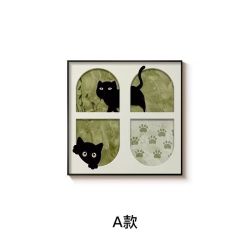 中古风猫咪装饰画
