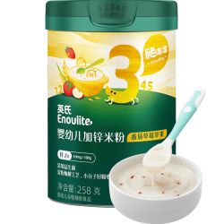英氏 婴幼儿米粉番茄草莓加锌营养米粉258g宝宝辅食米糊3阶1月+