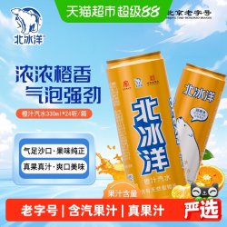 北冰洋 桔汁橙汁汽水330mlx24瓶