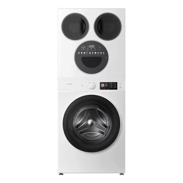 海信 棉花糖系列 WH130E8Q-2+WV50G-1 四分区热泵洗烘一体机 18kg 白色