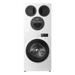 海信 棉花糖系列 WH130E8Q-2+WV50G-1 四分区热泵洗烘一体机 18kg 白色