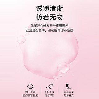 赤尾 润感系列 超薄玻尿酸润滑 避孕套