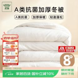 然牌 冬季纤维被芯  A类抗菌加厚被芯被褥 双人冬被约8斤 200x230cm
