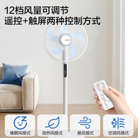艾美特 电风扇落地扇家用轻音直流风扇大风力遥控5叶循环摇头扇120