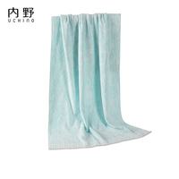 Uchino 流光之夏浴巾 纯棉舒适 蓝色 大毛巾