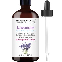 Majestic Pure 优质薰衣草精油 保加利亚法国两重纯萃舒缓精油配玻璃滴管 118ml