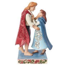 Enesco 迪士尼美女与野兽贝儿王子雕像 石树脂手绘工艺品 19cm收藏摆件家居装饰