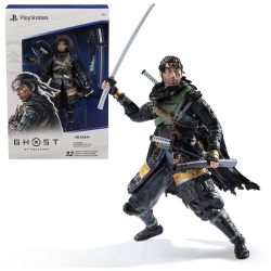 PlayStation 对马岛之魂Jin Sakai武士动作公仔 15cm高精细度 32关节可动 武士刀配件 收藏级手办