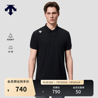 迪桑特 TRAINING系列男士吸湿速干防晒UPF50+短袖POLO衫 BK-黑色 M