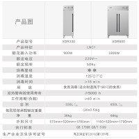 康宝 XDR330-LNC1 高温热风循环 商用立式消毒柜
