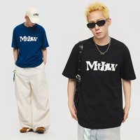 美特斯邦威 美式潮流字母印花 白色 M 圆领短袖T恤
