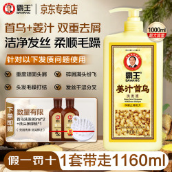 霸王 姜汁首乌去屑洗发精华洗发素1L