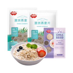 京典光年 澳洲燕麦片 无蔗糖高纤维冲饮麦片共495g