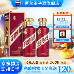 茅台 迎宾酒 酱香型白酒送礼酒水 53度 500mL 2瓶 （带礼袋）