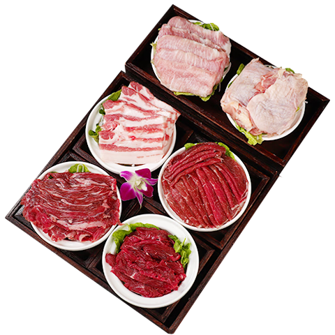 潮味码头 烤肉套餐 上脑西冷牛腩松板肉鸡排五花肉 940g