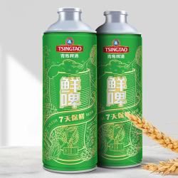 青岛啤酒 鲜啤 10度 1L*6罐+1L*2瓶
