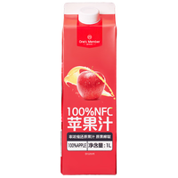1号会员店 100%NFC苹果汁 NFC果汁 100%果汁饮料1L 纯果汁 0添加