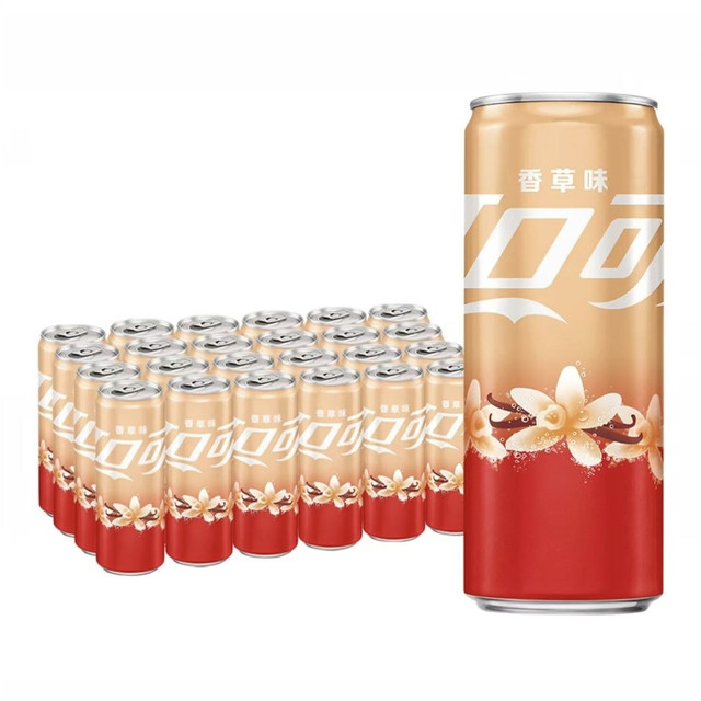 88VIP：可口可乐 碳酸饮料香草味 330ml*24罐