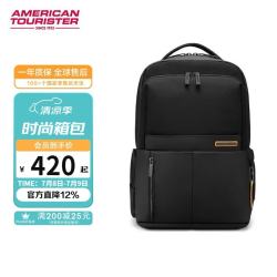 美旅 男士双肩包通勤背包多功能电脑包16英寸旅行包NE2黑