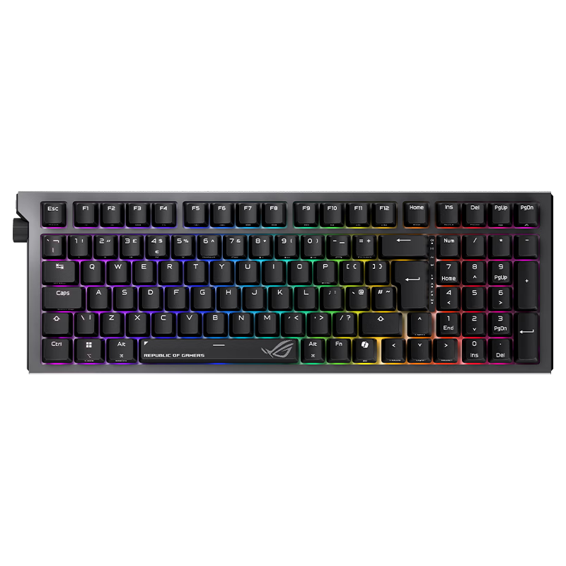 ROG 术士98 NX冰暴灰轴 V2 GasKet结构 三模无线 客制化机械键盘