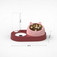 双碗自动饮水猫狗陶瓷碗