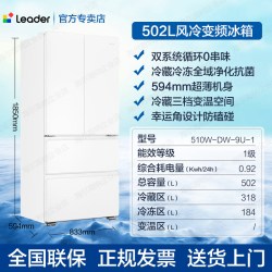 海尔 小红花H55法式一级能效变频无霜家用超薄大容量统帅550L