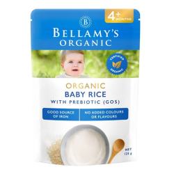 贝拉米 有机磨牙棒高铁米粉宝宝辅食营养米糊 原味 125g*1袋 27.1
