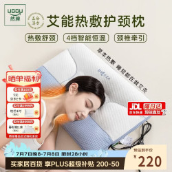 然牌 艾灸颈椎枕头 正合汉方热敷护颈枕牵引电加热艾草艾灸 晴蓝单只