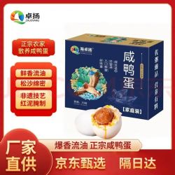 海卓扬 正宗起沙流油咸鸭蛋即食咸鸭蛋55g*20枚家庭装
