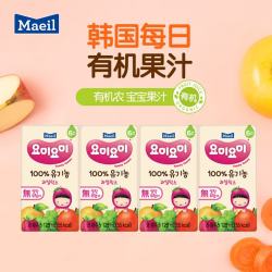 每日 有机果汁婴儿辅食宝宝零食适合6月龄以上 韩国原装进口 混合水果 125ml*4盒 (效期12月26日)