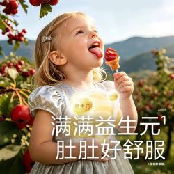 光合星球 雪糕筒山楂棒 宝宝儿童零食添加益生元 双重口感糖果棒棒糖 60g