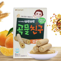 ivenet 贝贝夹心糙米饼磨牙棒 柑橘味 40g