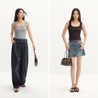 森马 背心女夏季短款U领纯色凉感紧身内搭2026新款简约风百搭上衣