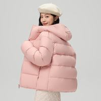 雪中飞 冬季加厚连帽短款羽绒服