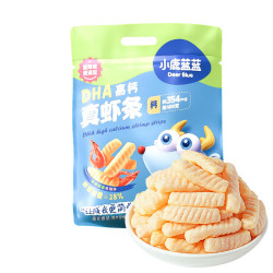 小鹿蓝蓝 鲜虾片虾条DHA高钙鲜虾片真虾片虾条零反式脂肪酸 内含8小袋