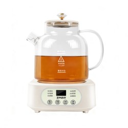 正迈 全玻璃加厚养生壶花茶壶煮茶器电热烧水壶保温壶炖煮壶