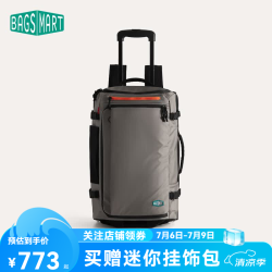 BAGSMART 双肩包随行仓拉杆背包男女大容量商务出差旅行可登机防泼水行李包 深灰色