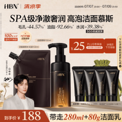 HBN 洁面慕斯洗面奶280ml+80g洁面