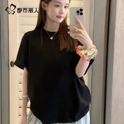 都市丽人 女士纯棉短袖T恤 宽松时尚百搭打底衫 1件装