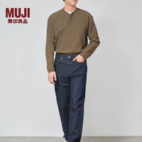 無印良品 MUJI 无印良品 MUJI 男式 木棉混 牛仔直筒裤 断码特价