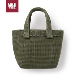 無印良品 MUJI 迷你帆布托特包 卡其绿