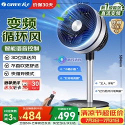 格力 空气循环扇直流变频电风扇家用大风力静音落地扇台式桌面电扇一级能效节能换气扇 FXTZ-20X60BVg3