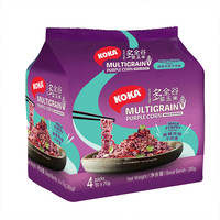 KOKA 非油炸方便面 多全谷紫玉米麻辣风味干拌面 70g*4包